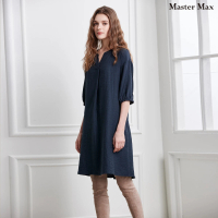Master Max 休閒寬鬆感素面V領七分袖洋裝(8321001)
