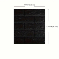 （ISG)  Black brick pattern wallpaper thick waterproof and moisture-proof living room bedroom decorat