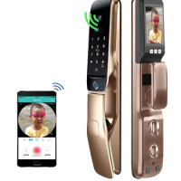 Smart Door Lock face palm Recognition Home Security intelligent Password Full Automatic Fingerprint s wifi APP phone