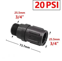 Water Reducing Pressure Regulator 3/4" inch 15psi 20psi 25psi 30psi 45psi Alat Untuk Mengurangi Teka