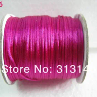 80M/Spool 1.5MM Rose Braided Macrame Nylon Fuchsia Chinese Knotting Cord Beading Satin Handmade Shamballa String Thread Rope