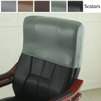 【HOT stock chair cover】 PU Leather Elastic Office Chair Head Pillow Cover Chair Back Cover Dustproof