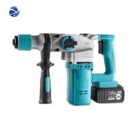 Yun Yi Rechargeable Lithium Battery Electric Hammer Drill Power Tool Cordless Electric Hammer Impact Drill