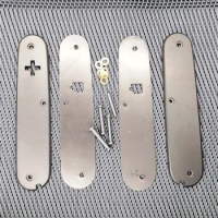Custom Made Titanium Alloy TI Scales Without Corkscrew Cut-Out for 91mm Victorinox Swiss Army Knife SAK Handle Scale Modify