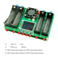 18650 Battery Capacity Tester Digital Display Internal Resistance Tester Battery Power Detector Module Dual Type-C Interface