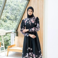 EPC Eddy P Chandra EPC Gamis liora - Black - Serenity Bloom Series
