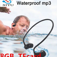 SITU Bone Conduction 8G HIFI MP3 Player Waterproof Swimming Outdoor Sport bluetooth Earphones USB MP3 Music Players