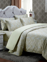 ชุดเครื่องนอน 6 ชิ้น รุ่น Cotton Sure ลาย Glamour สีครีม คิง