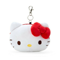 小禮堂 Hello Kitty 絨毛玩偶伸縮票卡零錢包 (大頭款)