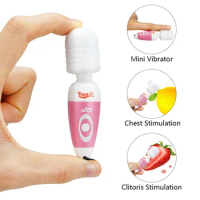 Vibrator Magic Wand Vibrator Clitoral Stimulate Portable Mini Vibrator 8 Vibration Modes USB Charging Sex Toys for Women