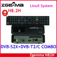 [Genuine]Zgemma H8.2H Satellite TV Receiver Linux Enigma2 Receptor DVB-S2X+DVB-T2/C H2.65 1080P 4K HD Digital Satellite Receiver