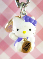 【震撼精品百貨】Hello Kitty 凱蒂貓~KITTY鈴鐺鑰匙圈-招財貓(紫)