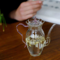 優樂悅~批發家用高硼硅玻璃電陶爐加熱泡茶水壺客廳透明玻璃水仙壺煮茶壺手沖壺 茶壺