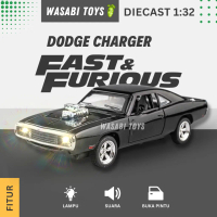 Diecast 1:32 Dodge Charger Dom Fast & Furious (Fitur Lampu, Suara, Buka Semua Pintu)