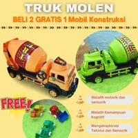 [BELI 2 GRATIS 1 MOBIL KONSTRUKSI] PC8034FC[BISA BERPUTAR MOLENNYA!] Mainan Anak Truk Molen Random
