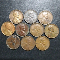 Koleksi Koin Amerika One Cent Gandum tahun pilihan