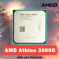 AMD Athlon 3000G X2 3000G 3.5 GHz Dual-Core Quad-Thread CPU Processor YD3000C6M2OFH Socket AM4 New but without the cooler