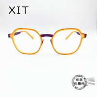 ◆明美鐘錶眼鏡◆ XIT eyewear 015 023 撞色(紫X黃)透明手工鏡框/光學鏡框