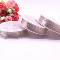 Color Protection Copper Wire 0.3/0.4/0.5/0.6/0.8/1.0mm Silver Color for Jewelry Metal Wire Coil Handiwork