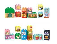 【小紅茶玩具屋】BANDAI 麵包超人的小店 積木組 商店 麵包超人 整套四款(此商品會拆盒)