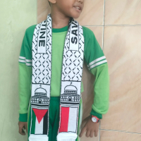 SYAL ANAK TULISAN BENDERA PALESTINA RAJUT KOMPUTER EXLUSIVE
