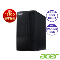 Acer 宏碁 TC-1770 十三代4核桌上型電腦(i3-13100/8GB/256GB/Non-OS)