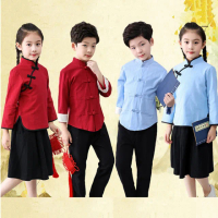 【Kori Deer 可莉鹿】兒童萬聖節變裝派對造型服裝民國風學生裝(男童女童中山裝唐裝復古角色扮演)