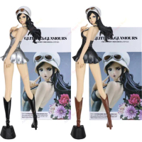 One Piece Figures Nico Robin Hat Glasses Glitter Glamours Dressrosa Style Blue Black Nami Collectibl