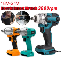 18V-21V Electric Impact Wrench Rechargeable Socket Wrench Cordless Electric Wrench For Makita Electric Impact Spanner