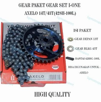 Gear Set Gir Set Chain Kit Gear Paket Axelo Original I One Axelo 14T-34T 428H-100L