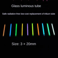 Not tritium 3 × 20mm Glass Luminous Tube Tritium Tube Replaces Diy Luminous Tube Edc Accessory 3 × 20mm