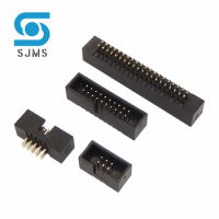 10Pcs DC3 Header 1.27mm Pitch IDC Box Pin Header Connector Straight Pin DC3 1.27 Double Row Male Socket HEADERS 6/10/20/26/40Pin