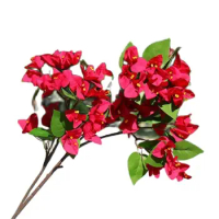 5Pcs Good Quality Fake Bougainvillea (3stems/piece) 34.64" Length Simulation Triangle Flower for Wedding Home Artificial Flowers