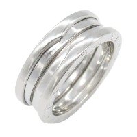 【二手名牌BRAND OFF】BVLGARI 寶格麗 18K 白金 B-zero1 戒指 #56