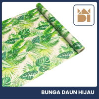 WALLPAPER DINDING MOTIF BUNGA DAUN HIJAU Ukuran 45 Cm x 7,5-8,5 Meter ADIPATI