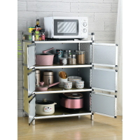 不鏽鋼碗櫃廚房櫥櫃收納櫃鋁合金儲物櫃多功能經濟型置物櫃