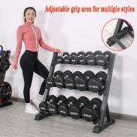 New home hexagonal adjustable double-layer three-layer dumbbell rack display stand dumbbell dumbbell set storage rack