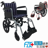 海夫健康生活館 FZK 拆手 拆腳 折背 輪椅 16吋座寬 16吋後輪_K4-1616