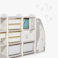 Bear Toy Shelf Storage Book Shelves Organizer Kids' Storage Rack Plastic Children Cabinets