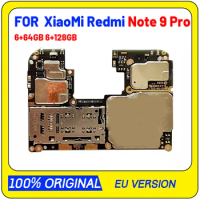 For Xiaomi Redmi Note 9 Pro Motherboard Original 128GB 256GB For Hongmi Redmi Note 9 Pro Logic Board Mainboard 6GB 8GB RAM