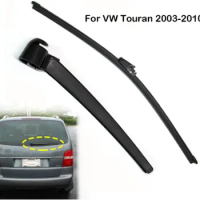 Set 16" Car Rear Window Windscreen Wiper Rain Arm Blade Set Kit For Volkswagen VW Touran 2003 2004 2005 2006 2007 2008 2009 2010