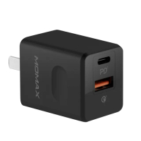 【Momax】20W USB-C PD 雙孔充電器UM16
