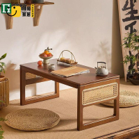 免運 工廠直銷 飄窗茶几 家用茶几 榻榻米小桌子 長條小矮桌 桌子小戶型 日式坐地茶桌 和室桌 邊幾 贛竹藤編飄窗桌子可折疊小茶幾榻榻米炕桌床上學習書桌窗臺矮茶桌免運/開立發票 特惠 特價出 全館折扣