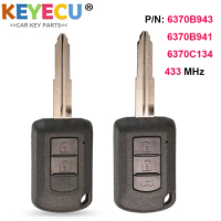 KEYECU 6370B943 / 6370B941 / 6370C134 for Mitsubishi Lancer Mirage Outlander ASX Eclipse Remote Key , Fob 2 / 3 Button- 433MHz
