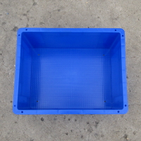 周轉箱 326號塑料周轉箱五金塑料盒倉庫物料 pe藍色加厚塑膠箱