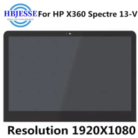 Front Glass FHD LCD Screen Display Assembly For HP X360 Spectre 13-V 13-v131tu 13-v132tu 13-v133tu 13-v134tu 13-v135tu 13-v136tu