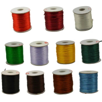 60 Meter 1.5mm Nylon Kumihimo Cord Thread Chinese Soft Satin Rattail Silk Macrame Cord DIY Jewelry Findings Beading Rope Thread