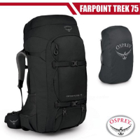 OSPREY 新款 Farpoint Trek Pack 75L 多功能自助旅行包_黑 R
