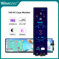 12.3 / 12.6 inch Computer-Assisted Portable Monitor FHD 1920 * 515 Game CPU GPU LCD Display for HYTE Y60 DIY Water-Cooled Case