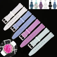 Silicone strap men's watch accessories pin buckle for Swatch SFK360 361 397 sports waterproof rubber strap women watch bands